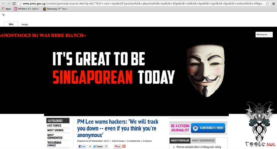 新加坡总理警告匿名黑客组织：不要惹我们！