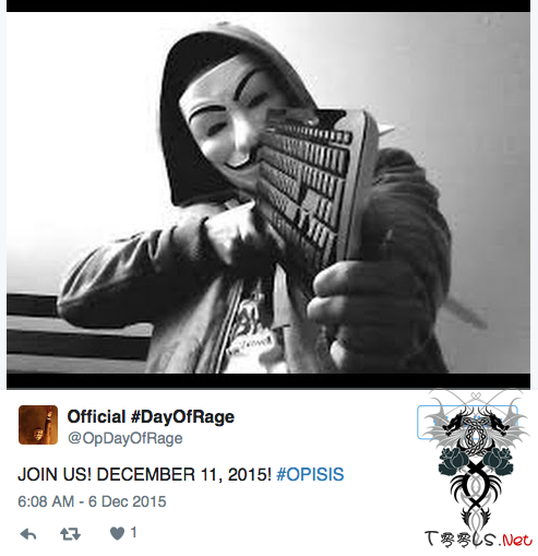 匿名者计划在12月11日举行“ISIS网络喷子日”运动