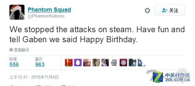 黑客攻击Steam服务器 “祝G胖生日快乐”