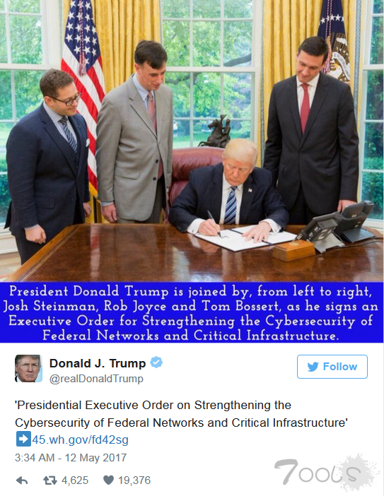 特朗普签署网络安全行政令：将淘汰过时系统