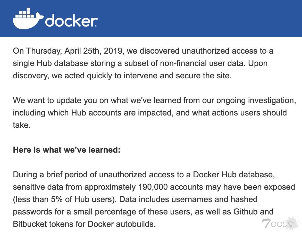 Docker Hub遭入侵 19万帐号被泄露