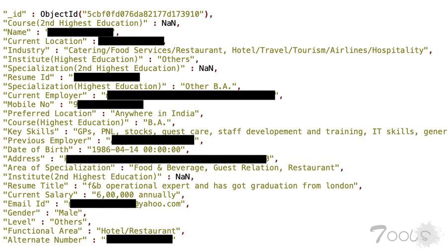 涉及2.75亿条印度公民信息的MongoDB数据库被曝光和公开索引