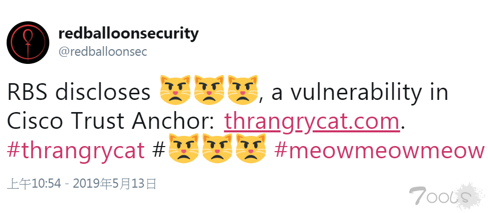 “三只小猫”漏洞威胁全球数百万思科路由器