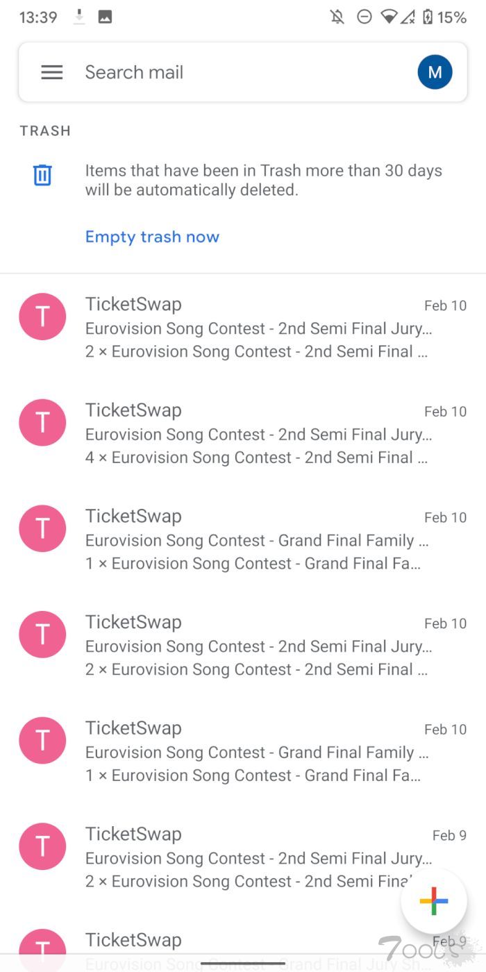 Android 端 Gmail 出现 BUG:清理垃圾邮件选项消失