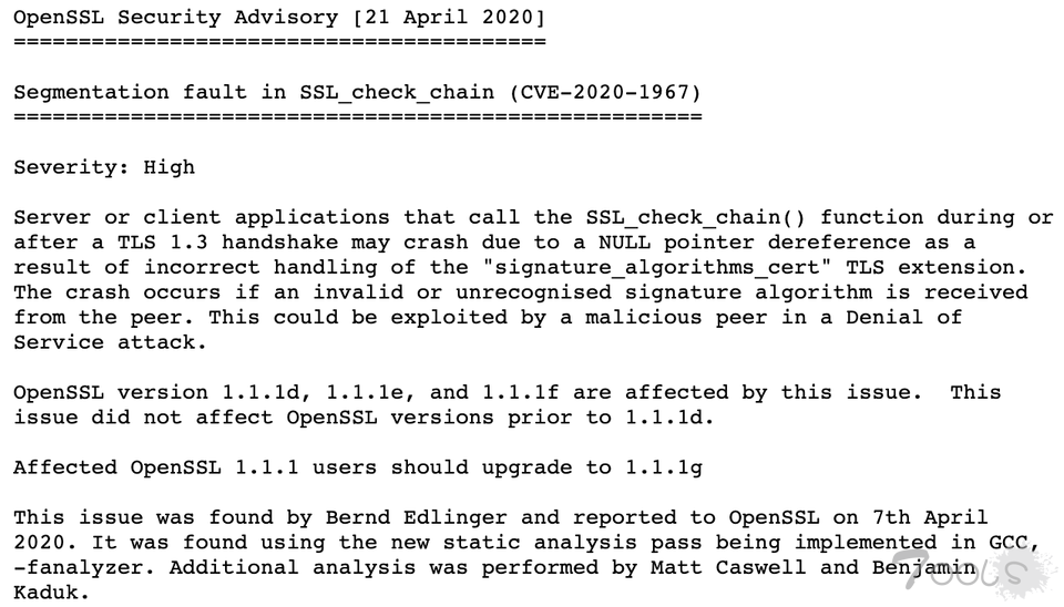 OpenSSL 高危漏洞影响 OpenSSL 1.1.1 的多个版本