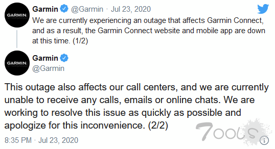 Garmin Connect 服务在遭受勒索软件攻击后下线