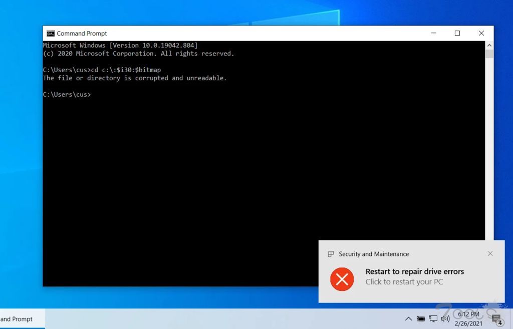 微软确认已修复 NTFS 格式磁盘拒绝服务致系统崩溃的漏洞