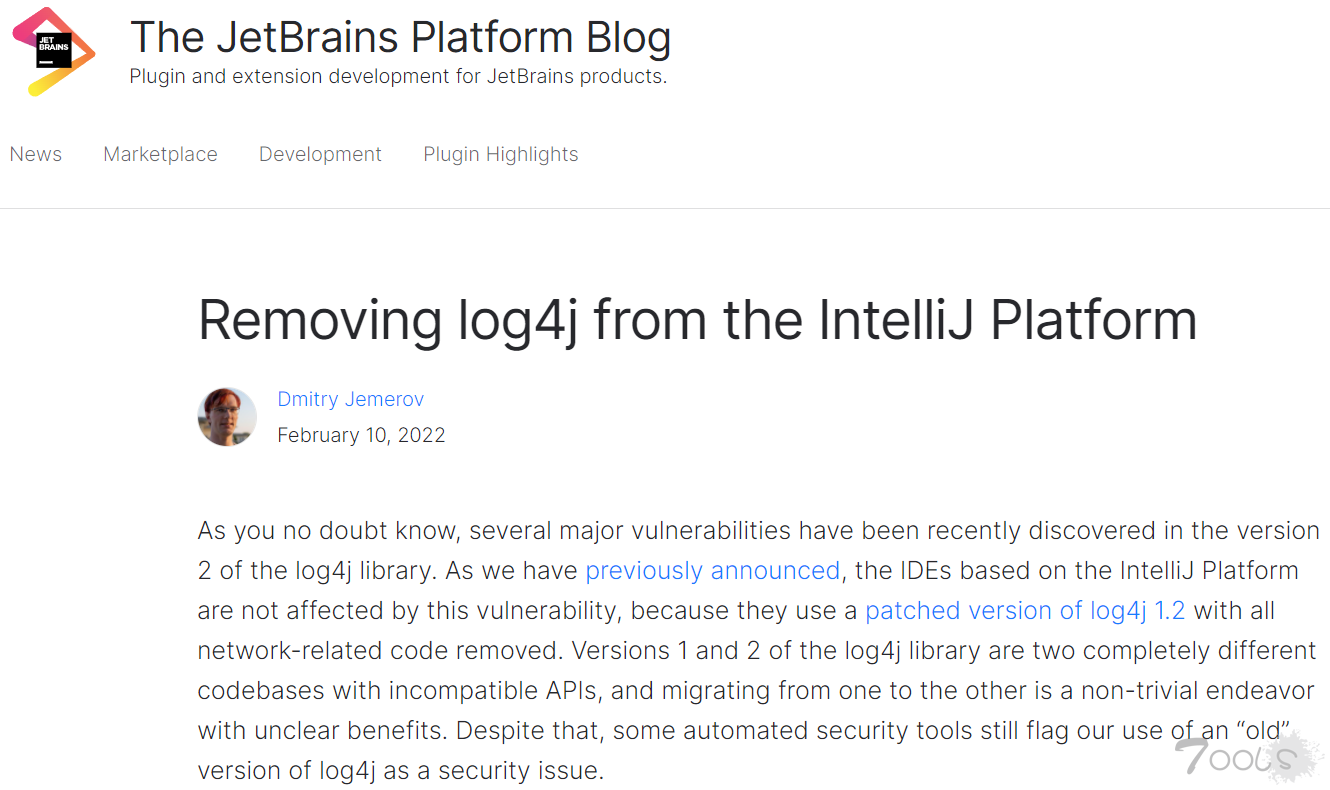 IntelliJ 平台删除 Log4j 组件