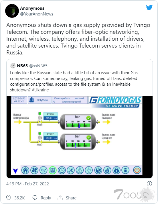 俄乌冲突期间“匿名者”黑客组织的行动速度比政府还要快
