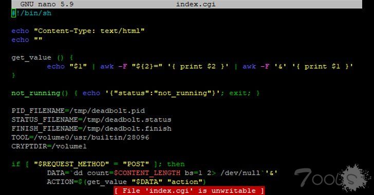 警告：针对 ASUSTOR NAS 设备的 Deadbolt 勒索软件