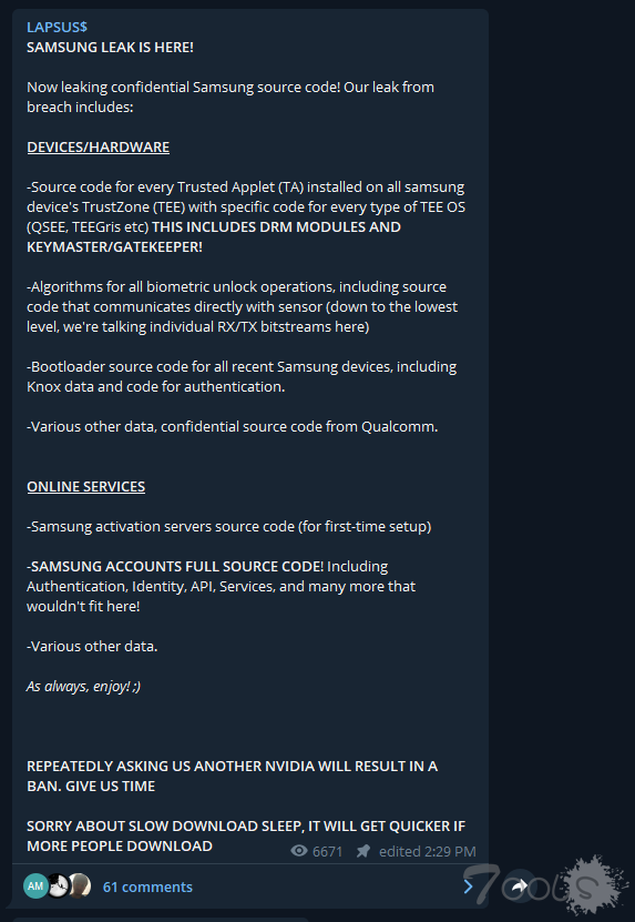 三星证实遭黑客入侵 Galaxy手机源代码泄露