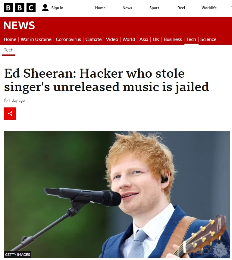 黑客盗走“黄老板”两首未发行歌曲并售卖，被判入狱 18 个月