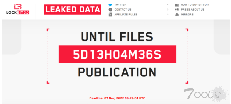 勒索软件集团LockBit 3.0声称窃取了法国国防和科技集团Thales的数据。
