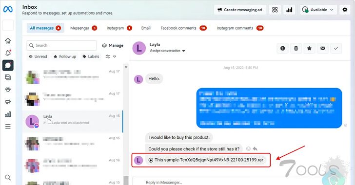 越南黑客通过Facebook Messenger部署基于Python的Stealer