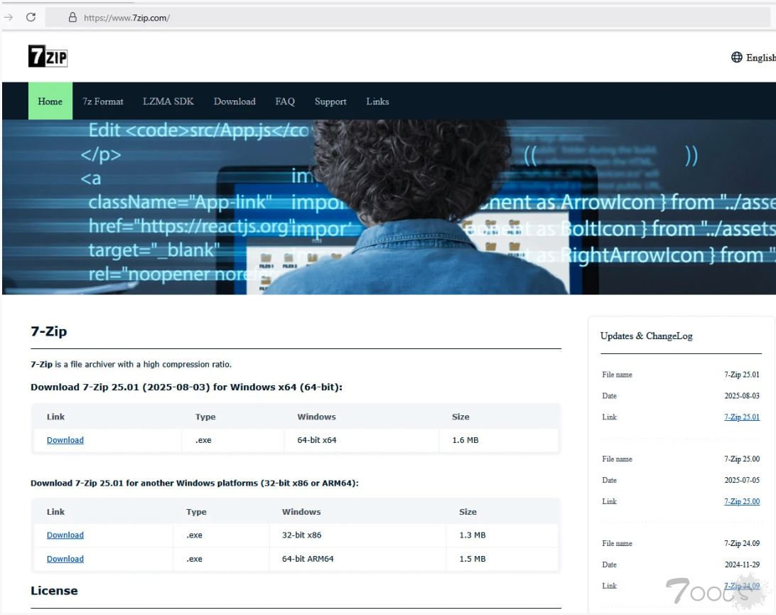 恶意 7-Zip 网站分发掺杂了代理工具的安装程序