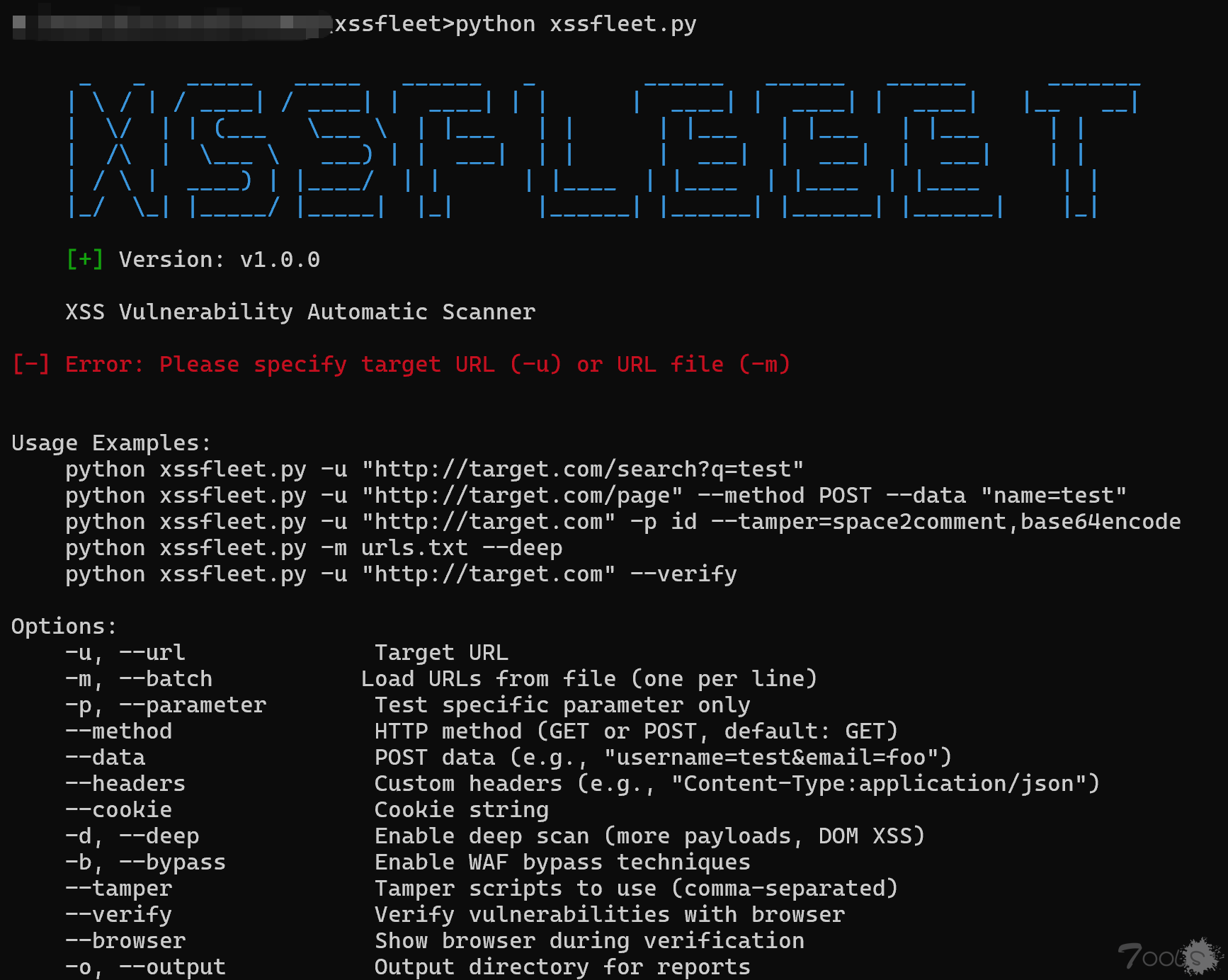 XssFleet-自动化XSS检测利用工具